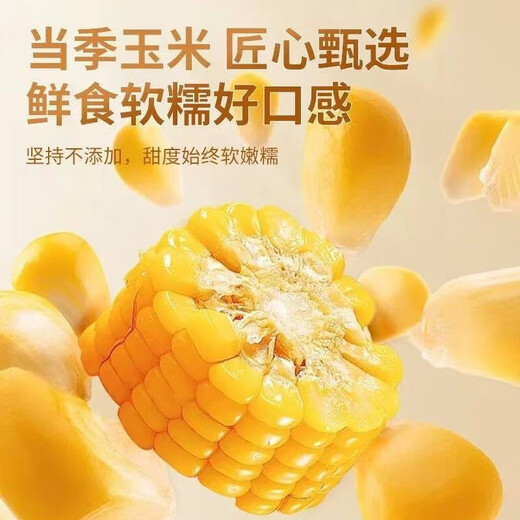Fresh vacuum yellow corn heated ready-to-eat big sticks starting from 200g single stick for meal replacement breakfast essential supermarket live broadcast room 200g*3 sticks