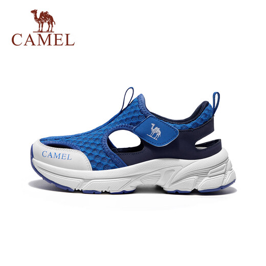 Camel children's sports shoes, white shoes for school, breathable and wear-resistant casual shoes, running shoes, children's shoes, middle and older children, boys and girls, blue 33