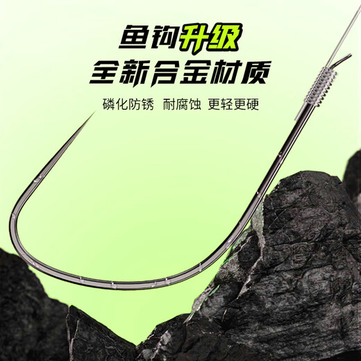 Captain Comma's finished sub-line double hook wolf tooth competitive black pit anti-winding precision tied barbless fish hook tied fishing hook crucian carp hook