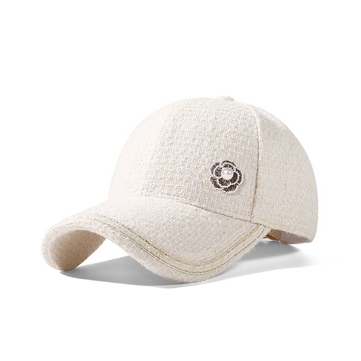 Special Autumn and Winter Small Fragrant Style Baseball Cap for Women Elegant, Fashionable and Versatile Cap, Casual and Versatile, Showing Face Small BQ230737 Black M(57-59cm