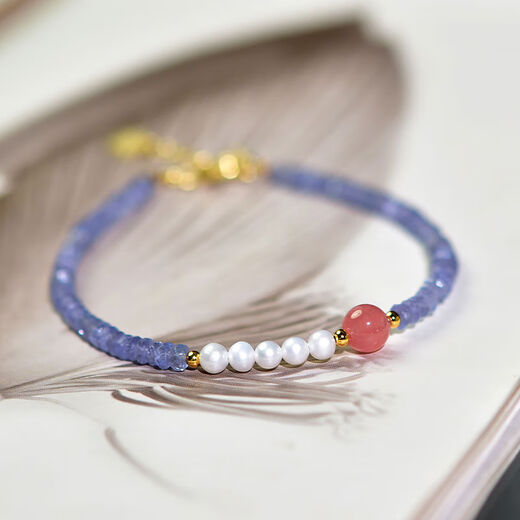 Eternal Leaf Tanzanite Bracelet for Women and Men East China Sea Crystal Agate Jade Jade Blue Gemstone Scattered Beads Faceted Disc Beads Bracelet Shape-Shaped Plain Circle Approximately 3mm