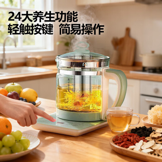 Health kettle, kettle, hot water kettle, constant temperature kettle, health kettle, teapot, teapot, all-in-one teapot, fully automatic glass insulation, small household green 1.8L health kettle + 304 filter stainless steel