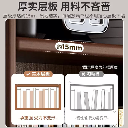 Yusenyi all solid wood home bookshelf walnut color whole wall integrated floor-standing storage rack wall-mounted living room storage combination bookcase (all solid wood combination) 220cm North American black walnut