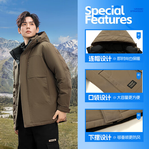 Зимняя рабочая одежда для полетов, пуховик, мужская теплая утепленная повседневная куртка с капюшоном, новая зимняя уличная куртка средней длины 92359, черный, XL