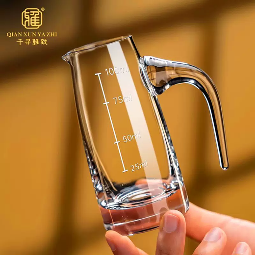 Yusenyi household high-end light luxury crystal glass white wine glass set in the ancient style two-liang wine container one cup bullet cup (crystal handleless 6 pots 6 cups) 100ml crystal handleless wine dispenser x6-10ml crystal bullet
