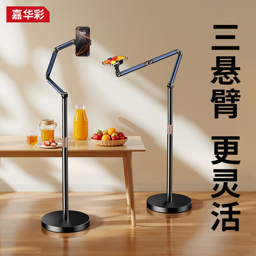 JIAHUACAI (JIAHUACAI) Professional mobile phone stand for overhead shooting, mirror live broadcast stand with radiator, multi-functional shooting support stand for internet celebrity anchors, calligraphy and video shooting stand, 1.7m double-arm mobile phone model