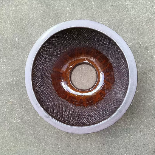 Yusenyi extra large pineapple pattern old-fashioned beating bowl with hole brush sweet potato lotus root taro artifact kitchen Chinese hotel home thickened coffee color 1ml coffee color