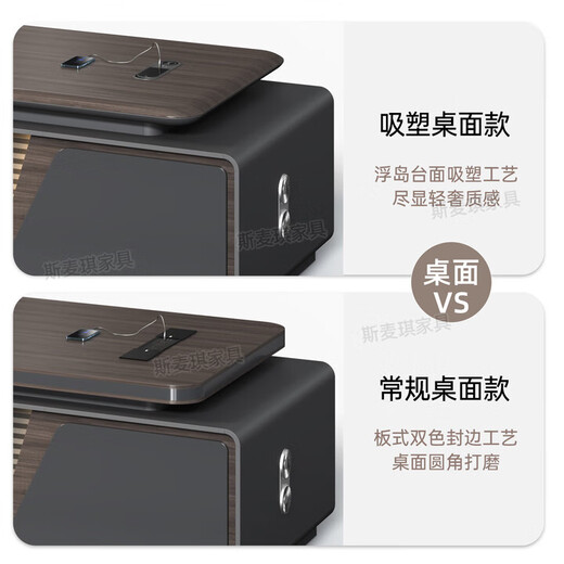 Boss desk office desk light luxury modern simple short side cabinet president desk executive desk manager desk computer desk 1.8 meters boss desk ordinary desktop