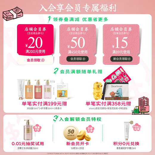 Unique Erin (Dear lrean) Feng Jianyu recommends fragrance shower gel moisturizing cleansing long-lasting fragrance shower gel for men and women 350ml my boy