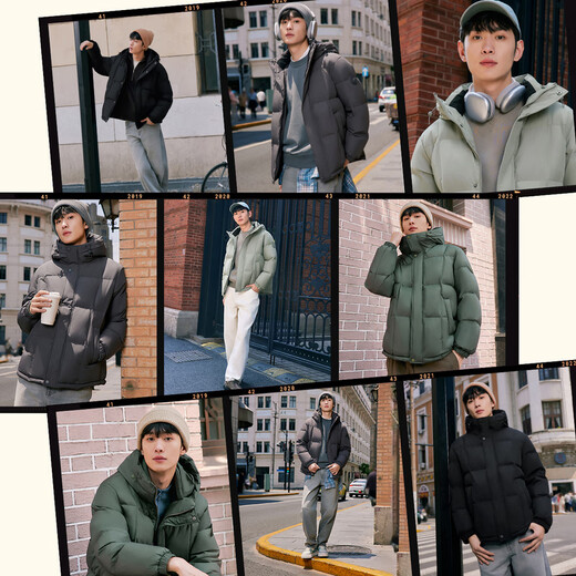 雪中飞2025秋新款男士短款连帽羽绒服商务休闲时尚加厚保暖抗寒