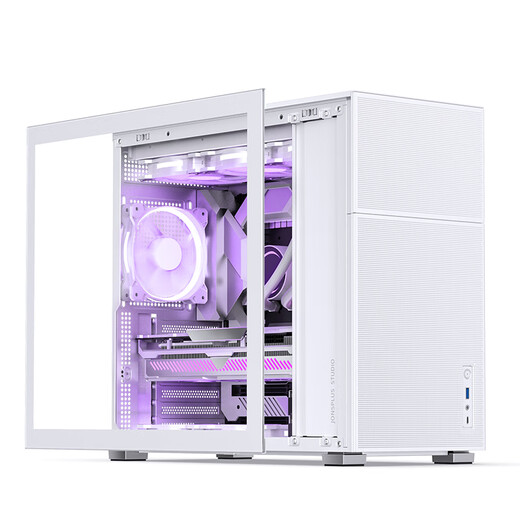 JONSBO Pinecone D41 MESH version white ATX chassis (dual 360 radiator/ATX power supply/Type-c Gen2 10Gbps+/vertical air duct/long graphics card)