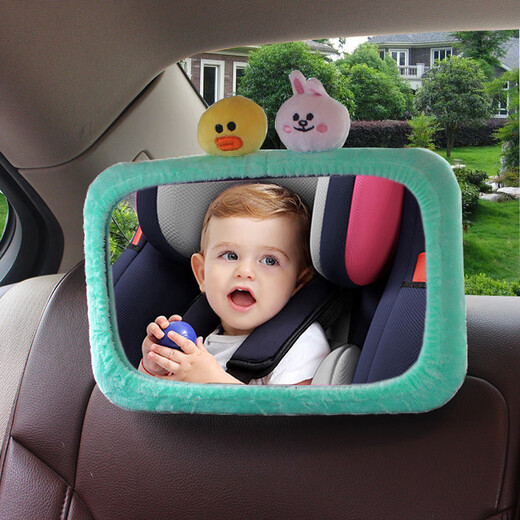 Special reverse infant reflective mirror for workhorse child safety seat, basket, rear mirror, in-car baby observation mirror, cartoon cover without mirror, message cover style