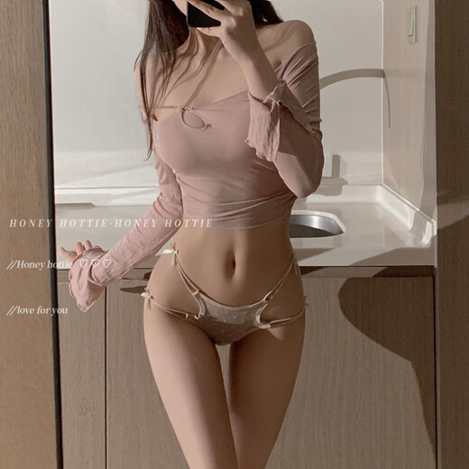 Universal Pure Desire Sexy Girls Underwear Solid Color Breathable Hollow Bow Mesh Low Waist Briefs Black One Size