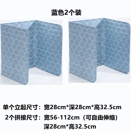 One-burning high-temperature kitchen gas stove cooking insulation heat-proof anti-splash baffle foldable oil barrier oil barrier aluminum foil board light blue - 2 pieces (thickened)