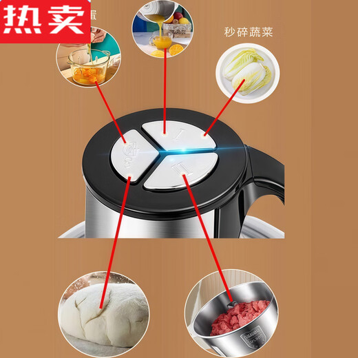 MZXM Japan imported quality 2025 new meat grinder pure copper motor large capacity electric stainless steel multi-function cooking 2 liters 2 speeds 1 set of knife heads pure copper motor + 3 years