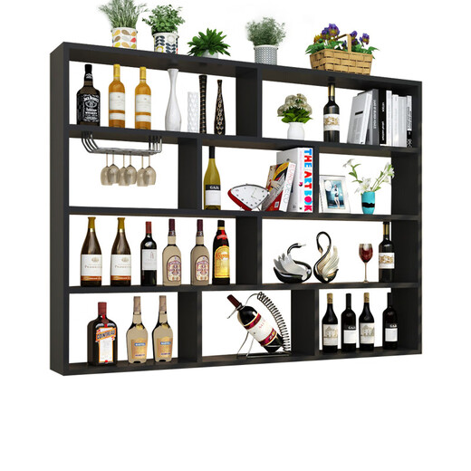 Zhong Zhanggui wall-mounted wine rack simple wine cabinet multi-layer restaurant wall wine rack hotel creative hanging wall cabinet storage rack bookshelf 150 long 110 high 20 deep three layers Please note that the color defaults to warm white