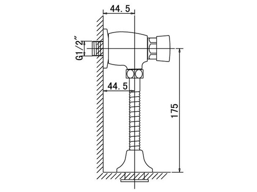 Huida (HUIDA) Huida all-copper urinal flush valve toilet hand-pressed urinal delayed flush switch valve HDK813