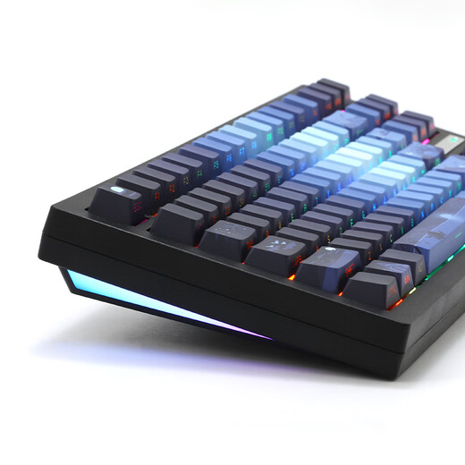 ZH870 White Sketch Mechanical Keyboard Kabel Wireless Bluetooth Customized Boys and Girls Office E-Sports Mahjong Sound Mute Achse Stone Sound ZH870 Black Sea Moon Side Gravur Meteor Achse (Jungen erste Wahl Quick Trigger Game)