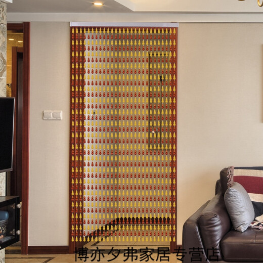 Finished door curtains, bead curtains, entrance hall partitions, bedroom bead curtains, plastic encryption curtains, acrylic curtains. All sizes are custom-made and do not support returns or exchanges. Please confirm the size before placing an order. 80 width * 2m height, 50 pieces, 1.6cm spacing.