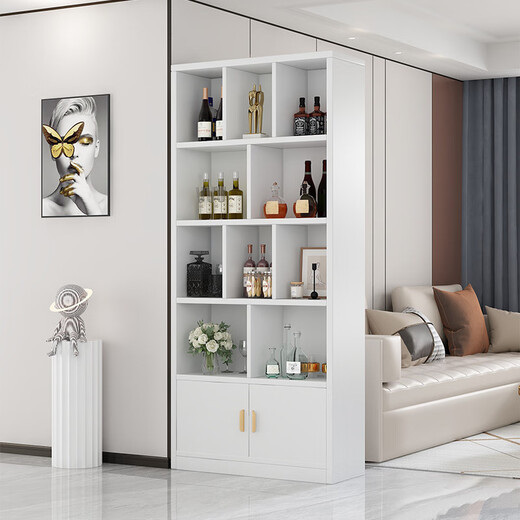 Zhong Zhanggui solid wood wine cabinet living room wall cabinet storage cabinet 2025 new display cabinet home wine rack storage rack storage cabinet door-to-door delivery thickened 15mm plate 140cm-log