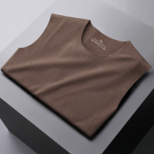 DeRong Ropa Interior Térmica Sin Costuras Camisa De Fondo para Hombres Ropa Interior De Calefacción Más Chaleco De Fondo De Terciopelo Chaleco Deportivo De Invierno 2409 Chaleco Térmico Blanco 2XL