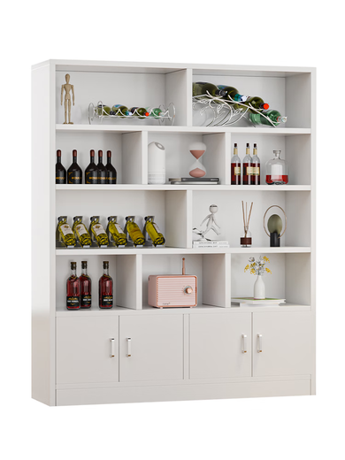 Yusenyi Wine Cabinet Display Cabinet Home Living Room Porch Cabinet Simple Modern Storage Rack Floor Cabinet Wall Partition Cabinet Wine Rack Cabinet Door Type Thickened Plate Wild Color 120*2