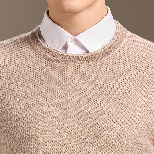 Antonio cashmere + sheep wool light luxury high-end warm and skin-friendly woolen sweater for men in winter delicate knitted bottoming sweater with floral pattern L /50 175/92A