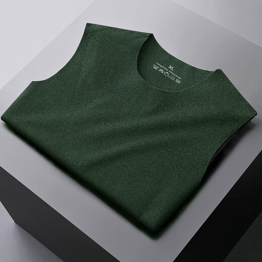 DeRong Ropa Interior Térmica Sin Costuras Camisa De Fondo para Hombres Ropa Interior De Calefacción Más Chaleco De Fondo De Terciopelo Chaleco Deportivo De Invierno 2409 Chaleco Térmico Blanco 2XL