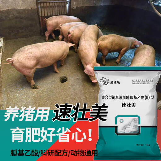 Aizhu Lesu Zhuangmei fattening pig additives for small pigs that do not eat long guanidinoacetic acid premix for large pigs and medium pig concentrated feed 1 bag (weighing 1000 grams) for fattening and weight gain