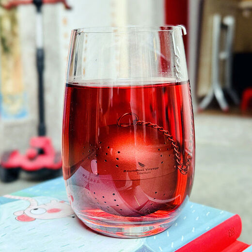 Jie Yun Mao pure titanium tea filter ball single person makes tea, makes tea, makes soup, medicinal residue tea filter, tea water separation, tea separator, large hanging chain tea filter, free storage bag, 5-6g small leaf tea