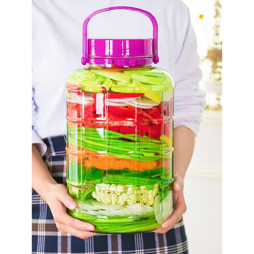 Special wine bottle for soaking wine glass bottle wine jar wine jar kimchi jar household pickle jar food grade sealed jar 10Jin Jin equals 0.5kg - no faucet thickened food grade glass