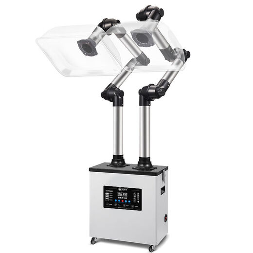 Good Year Picture Moxibustion Smoke Purifier Mobile Smoking Machine Home Health Center Moxibustion Smoke Exhaust Machine Smoke Removal Instrument Single-head Bamboo Aluminum Alloy Arm Mechanical Knob Model + Large Square Cover