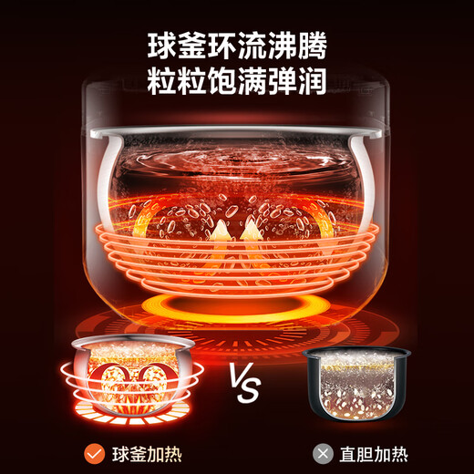 SUPOR rice cooker for 1-8 people with titanium 0-coated non-stick ball kettle 4-liter IH heating rice cooker smart home multi-function micro-pressure rice cooker F40H2063S