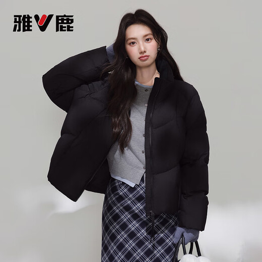 Yalu Short Puff Down Jacket Women's 2025 Winter New Casual Jacket Stand Collar Fluffy Warm Versatile Fashion Bread Jacket
