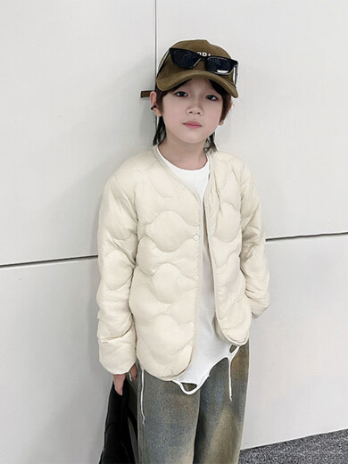 BALA is suitable for 2024 children's down liner in children's school uniforms, boys and girls' light down jackets, black 130cm