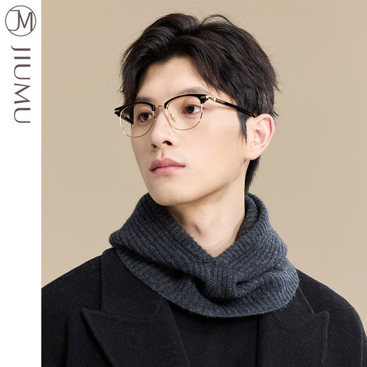 JIUMU hat and scarf integrated autumn and winter wool hooded scarf and neck cover dual-purpose thickened balaclava dark gray one size fits all (56-60cm)
