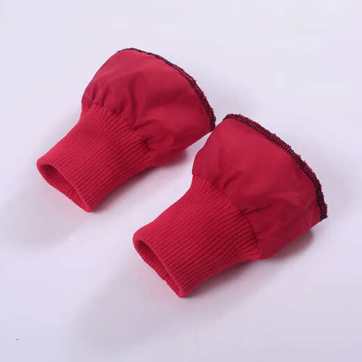 Xian Qiuhui Children's Down Jacket Anti-dirty Special Cuffs Women's Threaded Elastic Thickened Knitted Protective Cover Windproof Repair Winter Red Extended Threaded Cuffs