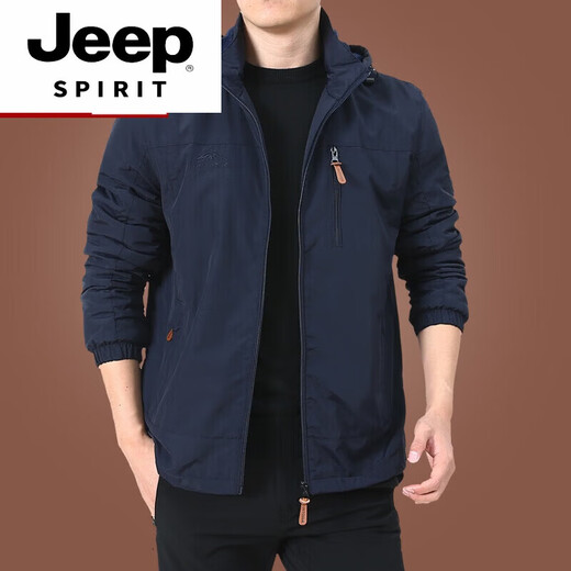 JEEP SPIRIT Herren-Marken-Outdoor-Jacke, Herrenmantel, Herbst und Winter 2025, neues Herbst-Top für Herren mittleren Alters, 9898, Khaki, dicker Abschnitt, 4XL 170–190