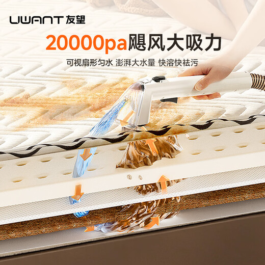 UWANT Big Abstract Steam Cleaning Machine Sofa Carpet Fabric Cleaning Machine Suction Integrated Mite Remover Multifunctional Cleaning Machine No Need to Remove Curtains Sofa Mattress Carpet Cleaning Machine Big Abstract Pro