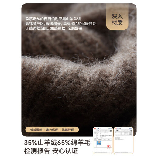 JIUMU Big Head Hat Men's Autumn and Winter Double-layer Thickened Warmth Ear Protection Northeast Wool Knitted Baotou Cold Hat Black One Size (56-60cm)