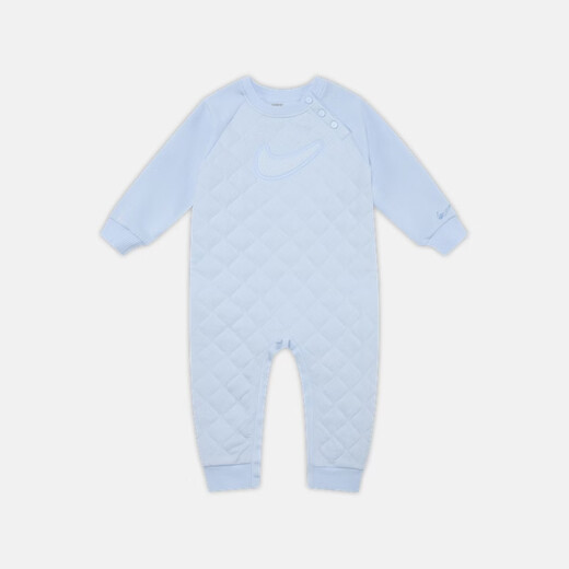 Nike baby plus velvet jumpsuit for boys and girls, lightweight knitted round neck hooded cotton clothing NIKE IO2811 051 color birch color 90cm 24