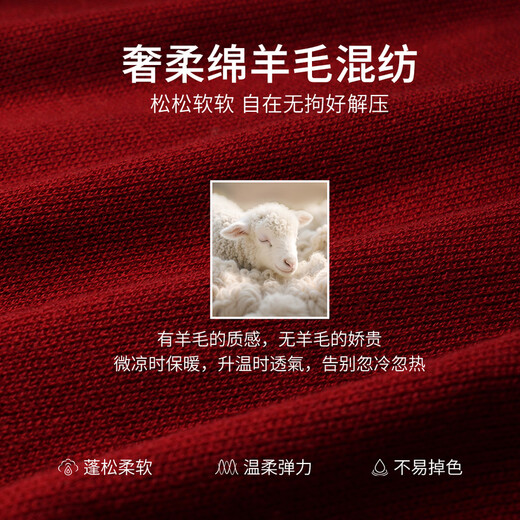 Olrain New Year Red Sweater Women's Spring Simple Small Embroidered Sweater Zodiac Year Top Red S