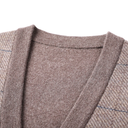 Hengyuanxiang wool sleeveless vest sweater for men winter business casual V-neck men's vest sweater top bottoming shirt Zhongca M /170/88A