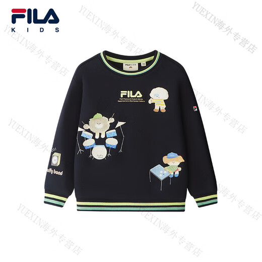 FILA KIDS Children's Clothing Boys' Sweaters 2026 Spring New Children's Comfortable Casual Tops Legend Blue-NV 105 cm