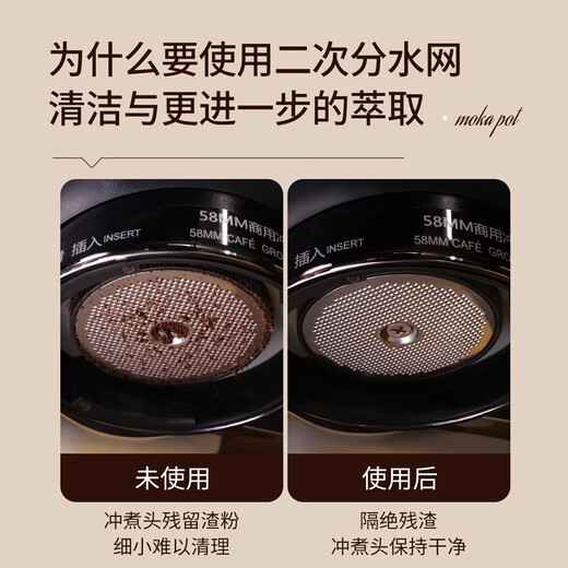 OBOD coffee machine secondary water distribution network anti-splash filter uniform extraction sintered piece Italian water distribution network suitable for 58mm handle