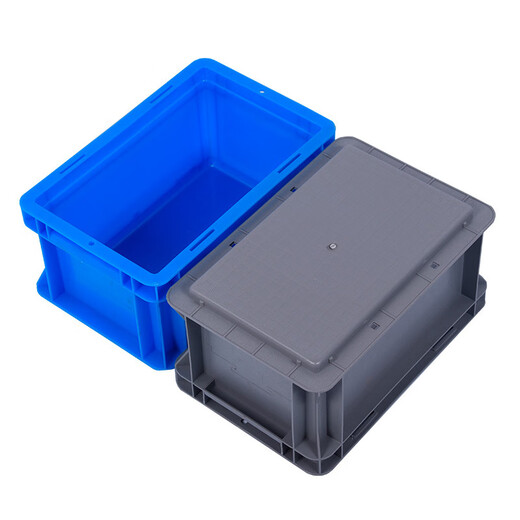Yayue plastic turnover box European standard EU box thickened logistics box auto parts storage and sorting parts box turtle and fish storage box gray without lid 400*300*230