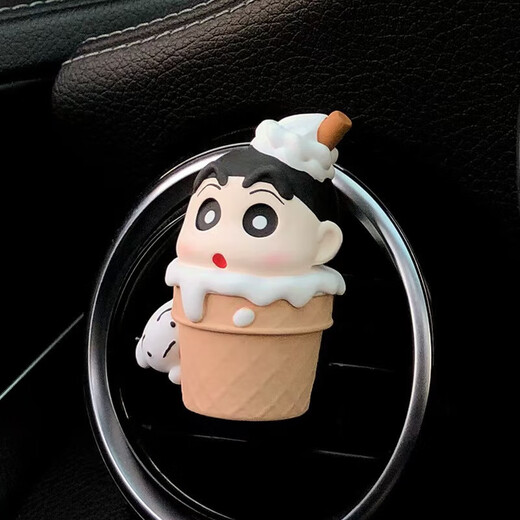 Car Perfume Aromatherapy Cute Pocket Shin-chan Cartoon Air Vent Decoration Car Diffusing Stone Car Ornament Fragrance Ice Cream Shin-chan + Love