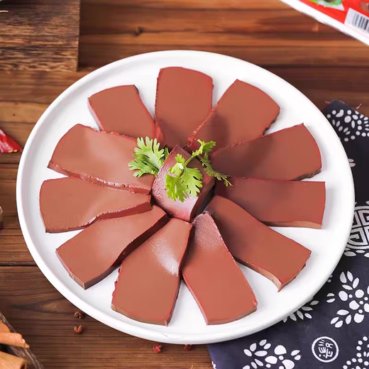 Pig blood tofu box 300g/box pig blood cubes pig red blood tofu hairy blood hot pot spicy hot ingredients side dishes Zhengda pig blood 300g*20 boxes (whole piece)