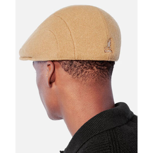 Kangol (KANGOL) hat men's hat women's beret 507 wool hat flat top art retro British style literary versatile same style Taupe yellow brown S 54-55cm