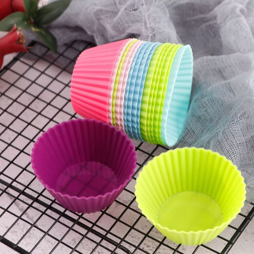 Fantasy Cake Mold Masu Cup Cake Cup Tart Silicone Mold Hair Cake Rice Cake Steamed Cake Mold Household High Temperature Resistant Masu Cup 1 Pack Random Color Food Grade Silicone Material